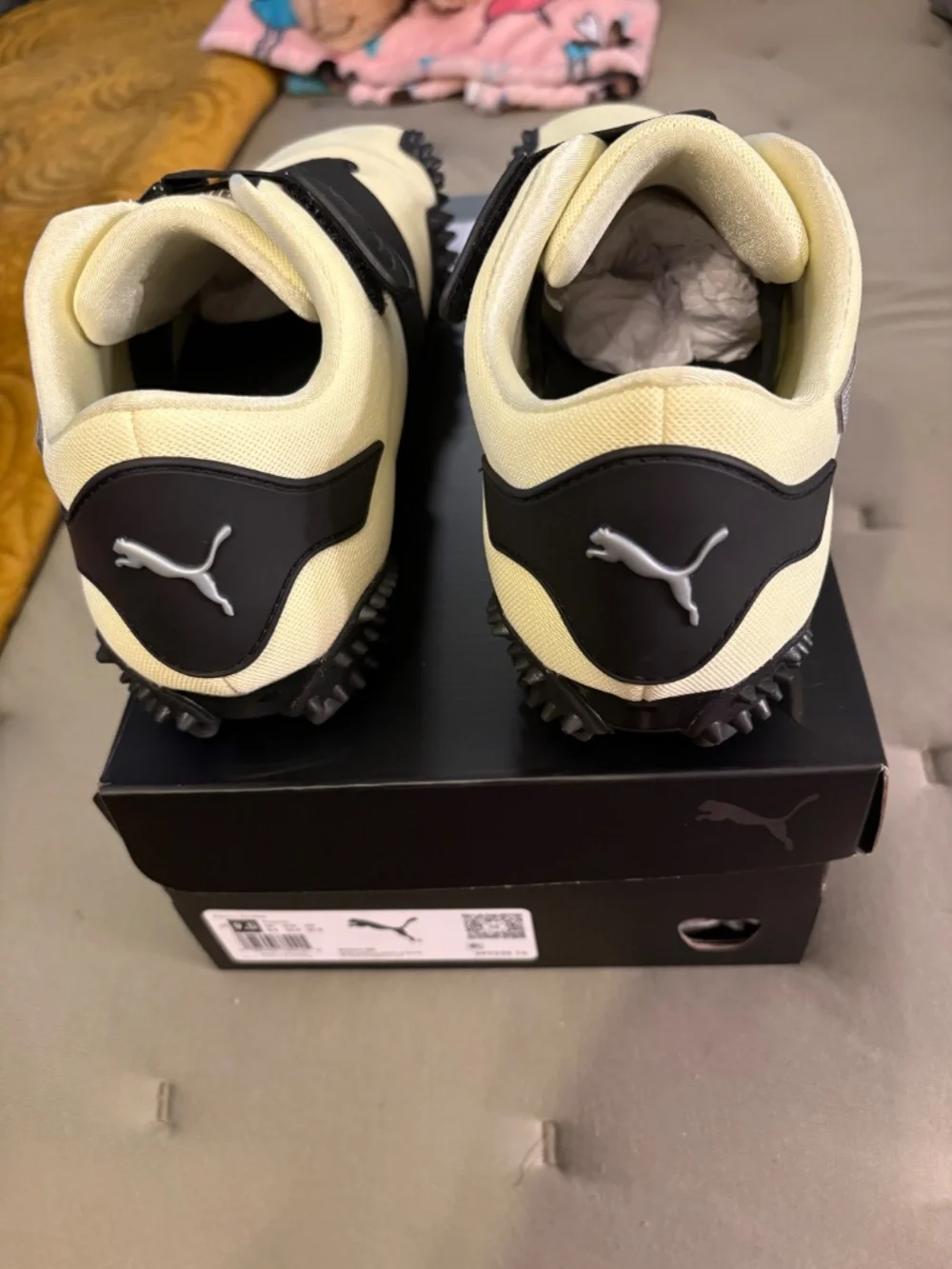 Puma Moonstone, Silver, and Black Strap-Detail Women's Sneakers
